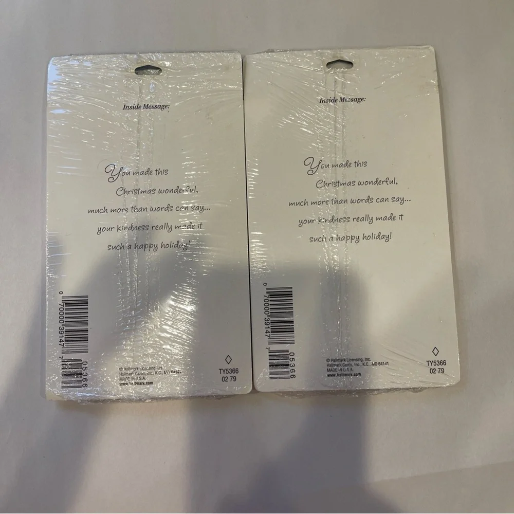 Hallmark Thank You So Much Cards Set of 6 with Envelopes Winter Bunny 2 Packs